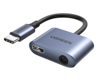 UGREEN Adapter audio CM231 USB-C do mini jack 3.5mm szary - 1488897 - zdjęcie 1